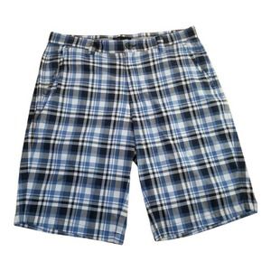 Hollas Shorts Men's 38 Blue Plaid
